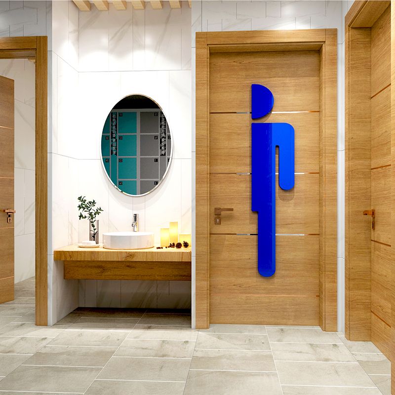  Tranh Mica EPeBen dán tường nổi 3d Hình WC nam nữ decor trang Trí Nhà Tắm,Nhà Vệ Sinh 