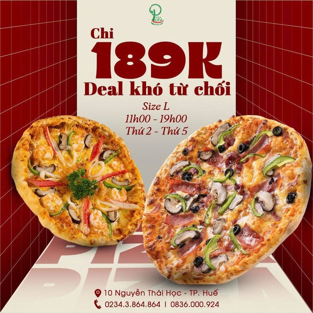  PIZZA BULGOGI 189K - ÁP DỤNG TỪ THỨ 2 ĐẾN THỨ 5 | KHUNG GIỜ 11H - 19H 