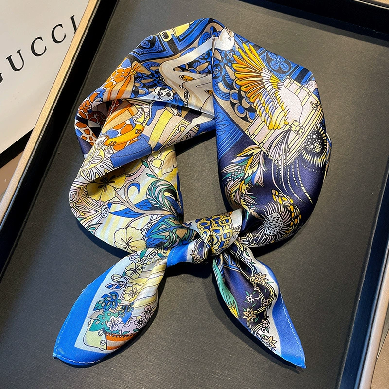 Khăn lụa tơ tằm họa tiết 53x53cm BASELE1118