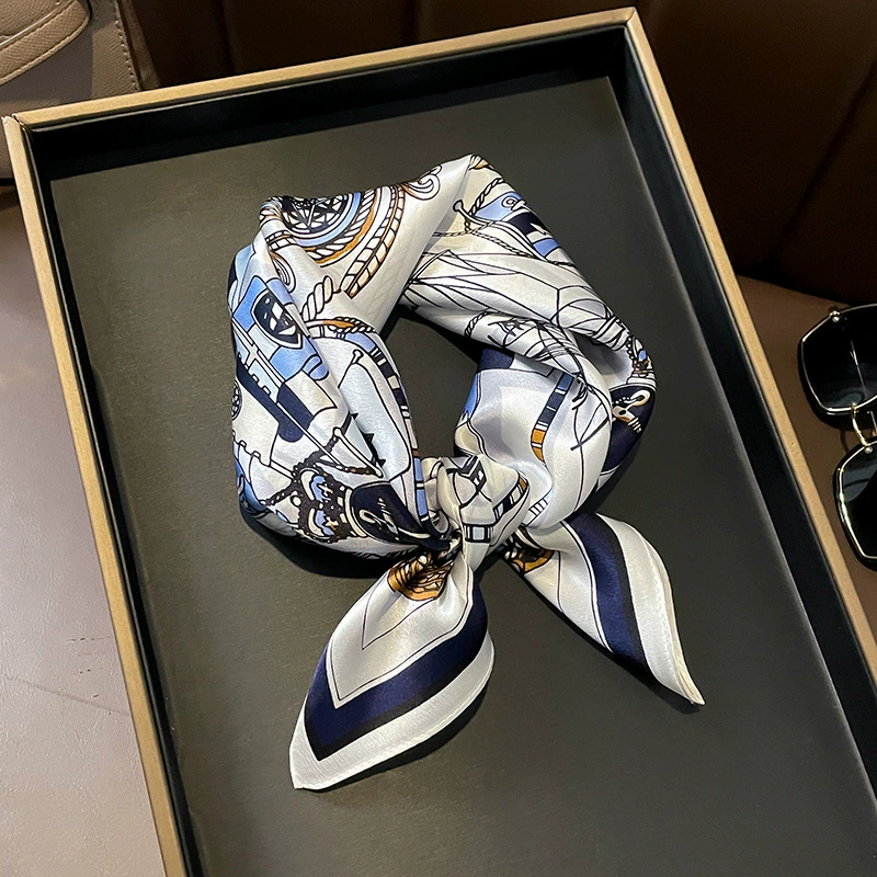 Khăn lụa tơ tằm họa tiết 53x53cm BASELE1095