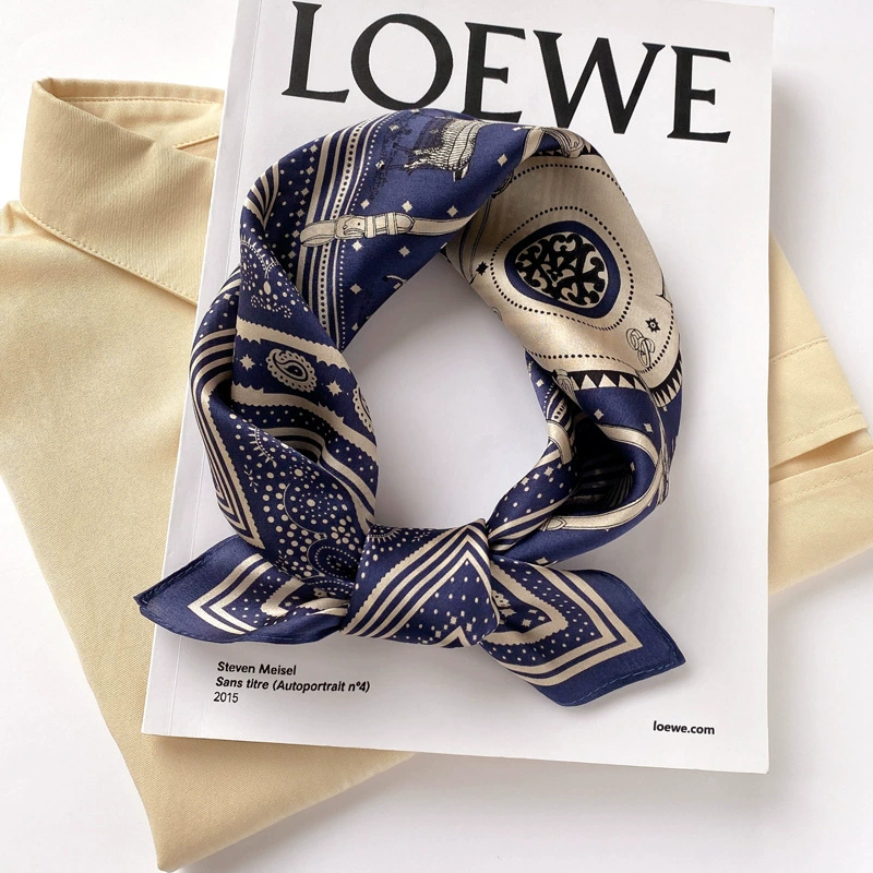 Khăn lụa tơ tằm họa tiết 53x53cm BASELE1113