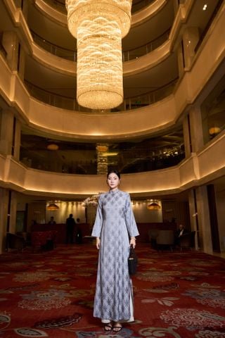 Áo Gấm Thọ Dơi Xám và quần