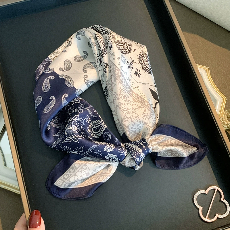 Khăn lụa tơ tằm họa tiết 53x53cm BASELE1100