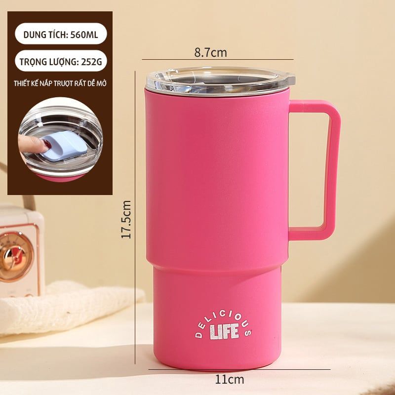 VERCHINI - Ly giữ nhiệt inox 304 có tay cầm