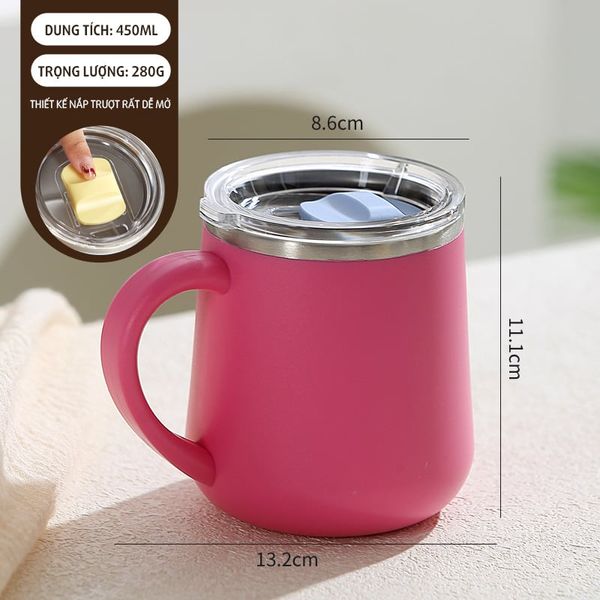 VERCHINI - Cốc nước inox 304 phong cách Hàn Quốc