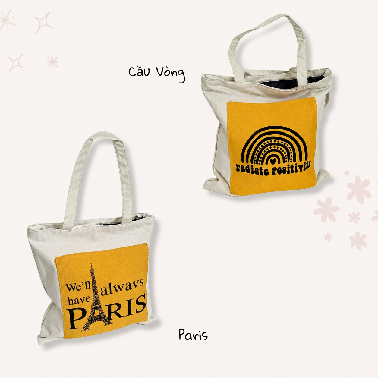 VERCHINI - Túi tote vải CANVAS - TXN003