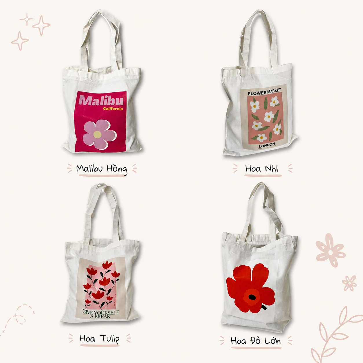 VERCHINI - Túi tote vải CANVAS - TXN003