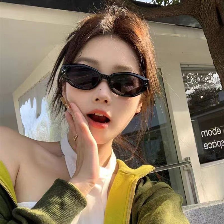 VERCHINI - Kính Mát Mắt Mèo Phong Cách Retro Cá Tính Thời Trang Cổ Điển Vintage KFN002-10