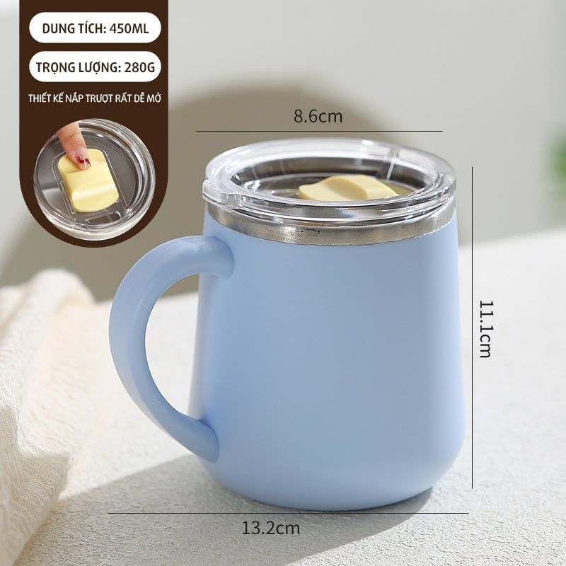 VERCHINI - Cốc nước inox 304 phong cách Hàn Quốc