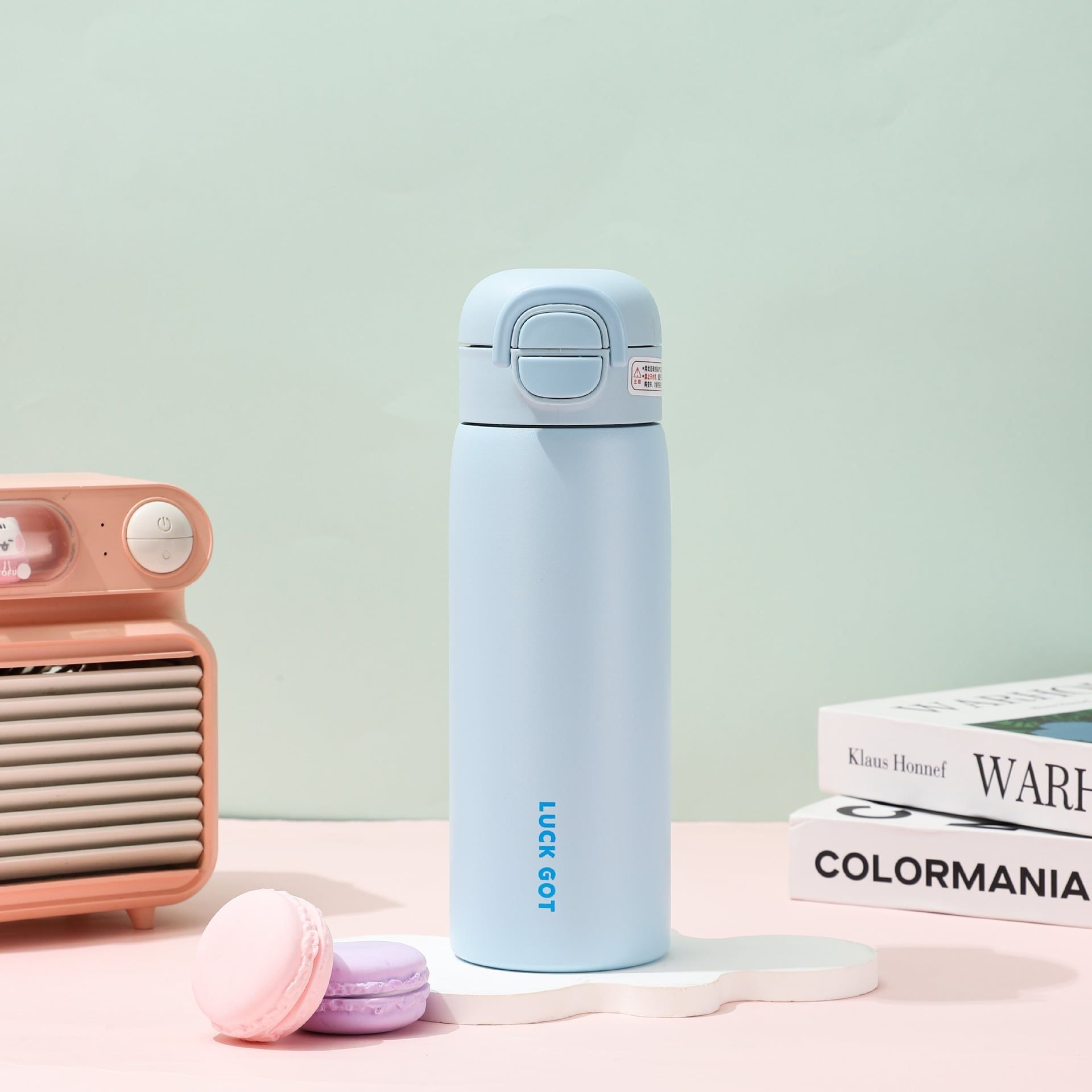 VERCHINI - Bình nước giữ nhiệt Inox 316 phối màu trơn phong cách