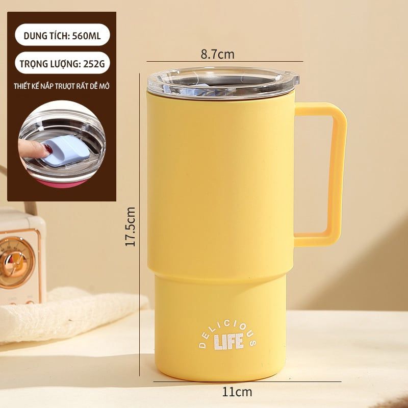 VERCHINI - Ly giữ nhiệt inox 304 có tay cầm