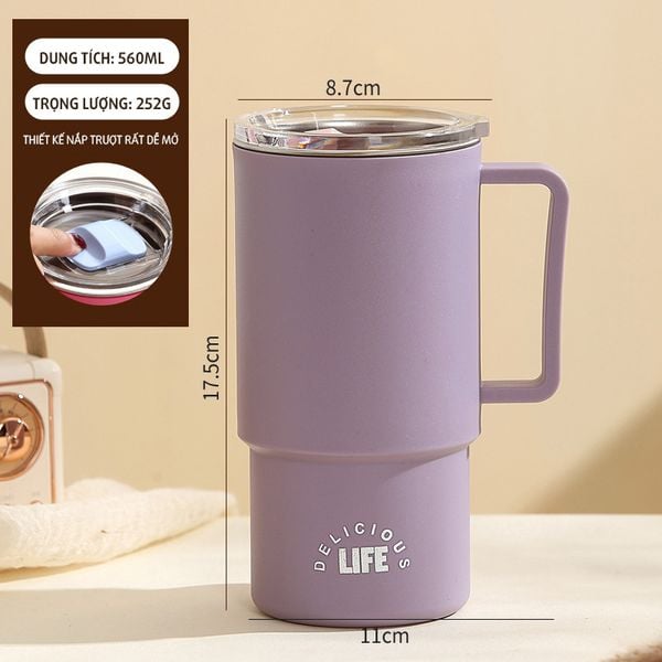 VERCHINI - Ly giữ nhiệt inox 304 có tay cầm