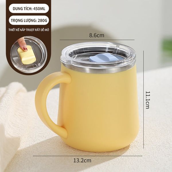 VERCHINI - Cốc nước inox 304 phong cách Hàn Quốc