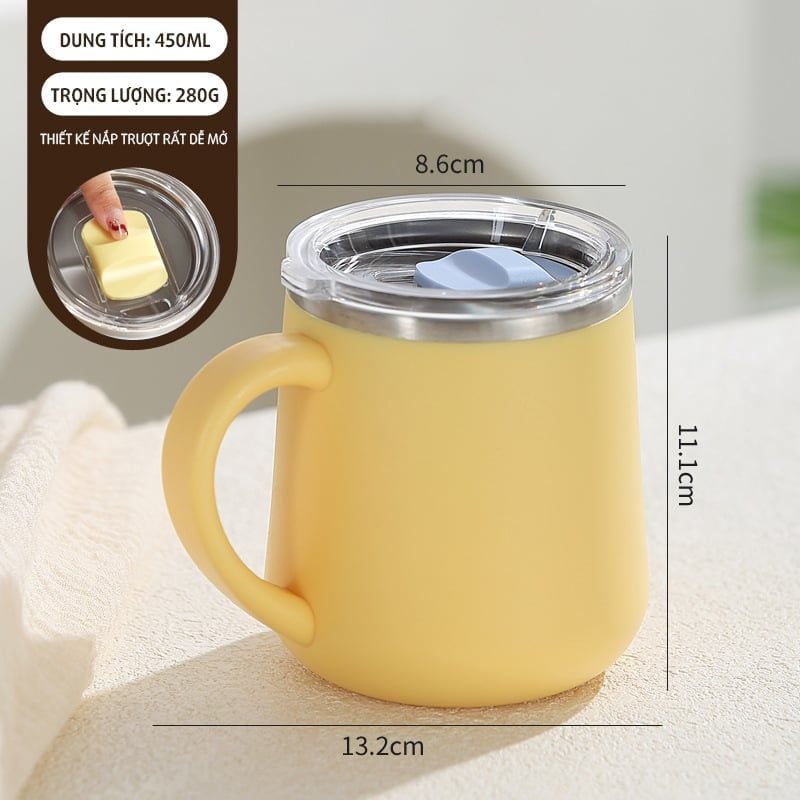 VERCHINI - Cốc nước inox 304 phong cách Hàn Quốc