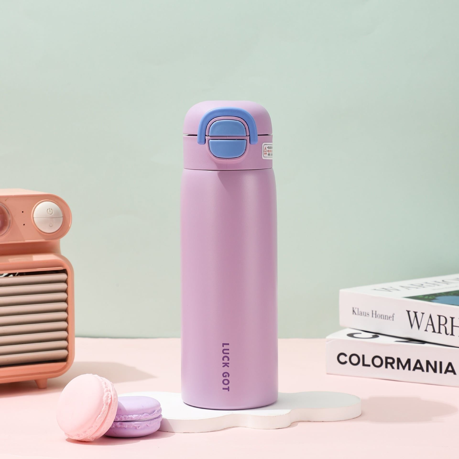 VERCHINI - Bình nước giữ nhiệt Inox 316 phối màu trơn phong cách