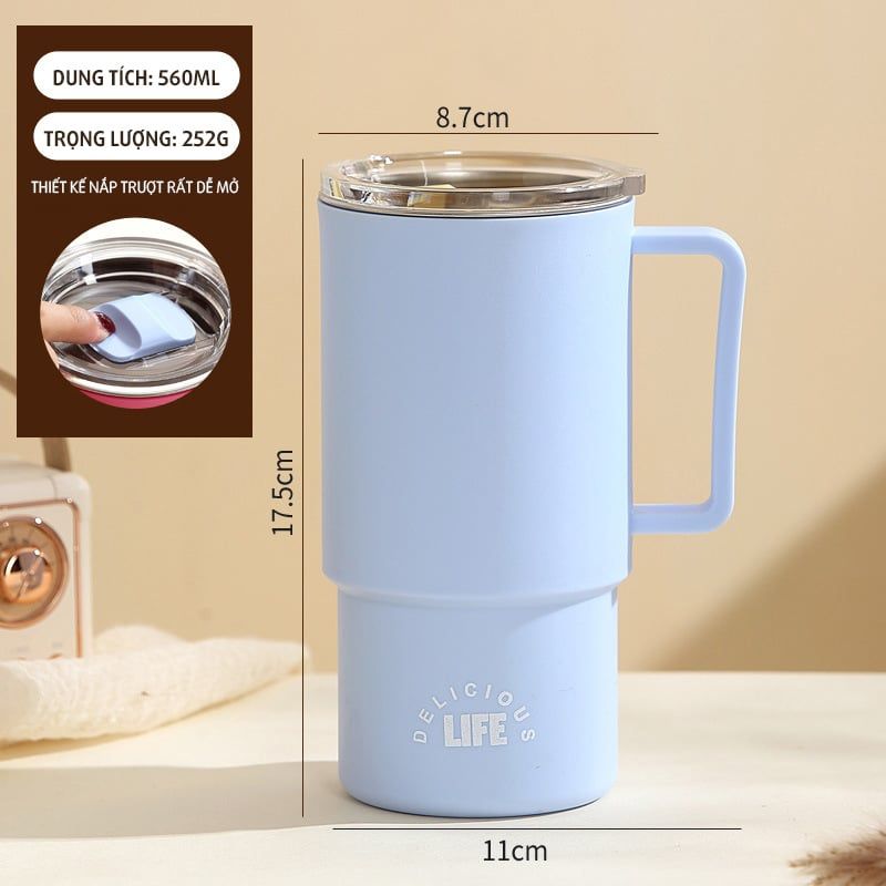 VERCHINI - Ly giữ nhiệt inox 304 có tay cầm