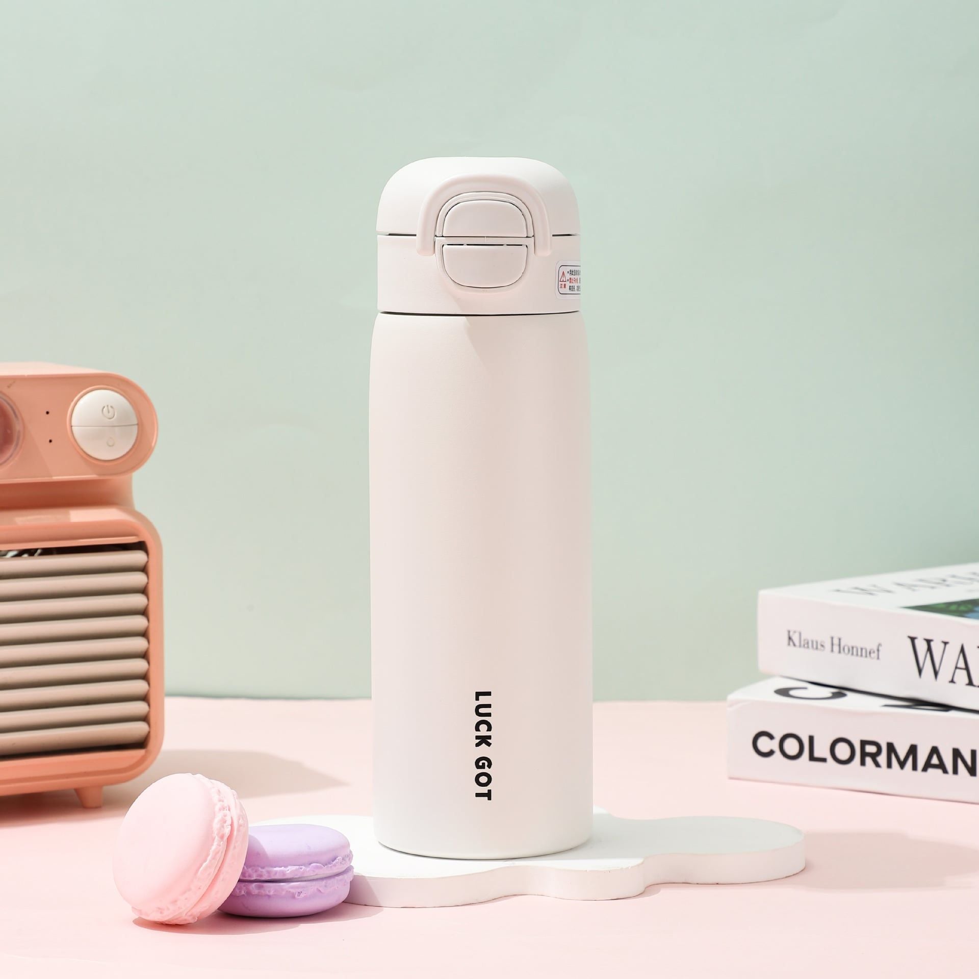 VERCHINI - Bình nước giữ nhiệt Inox 316 phối màu trơn phong cách