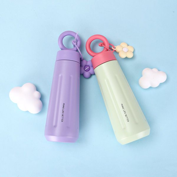 VERCHINI - Bình nước giữ nhiệt Inox 316 họa tiết cánh hoa