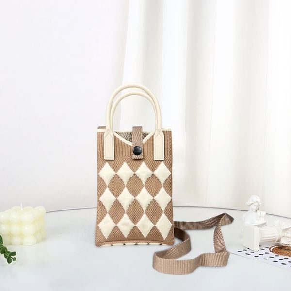 VERCHINI - Túi len đeo chéo mini