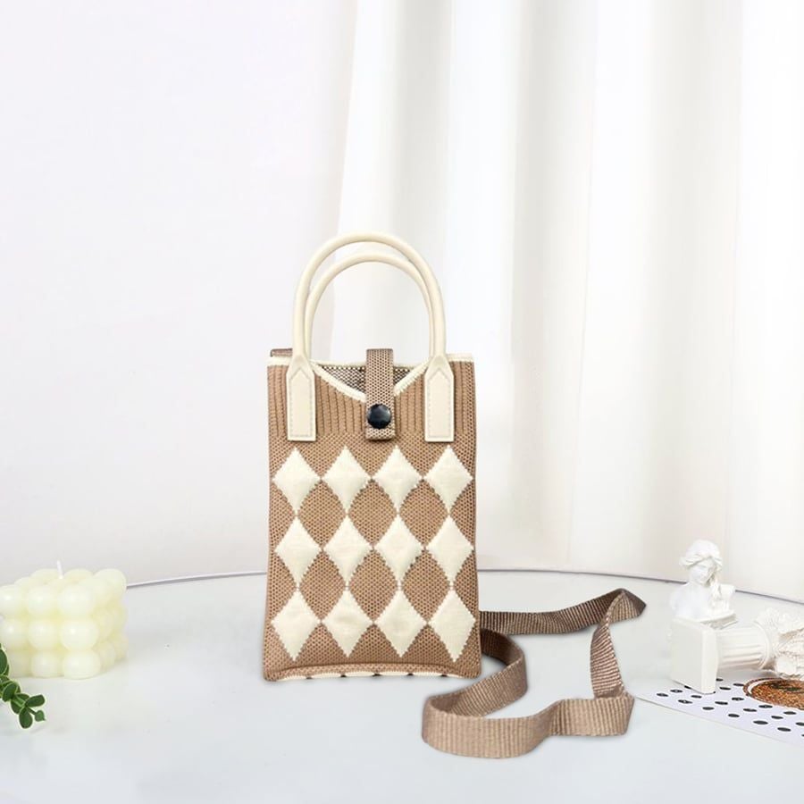 VERCHINI - Túi len đeo chéo mini