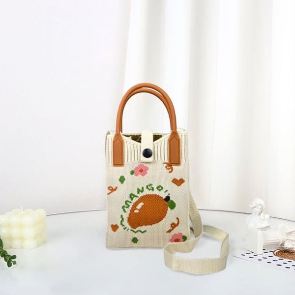 VERCHINI - Túi len đeo chéo mini