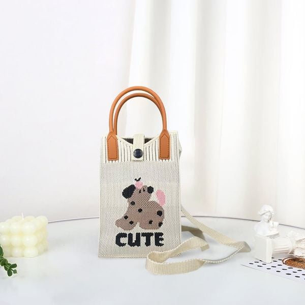 VERCHINI - Túi len đeo chéo mini