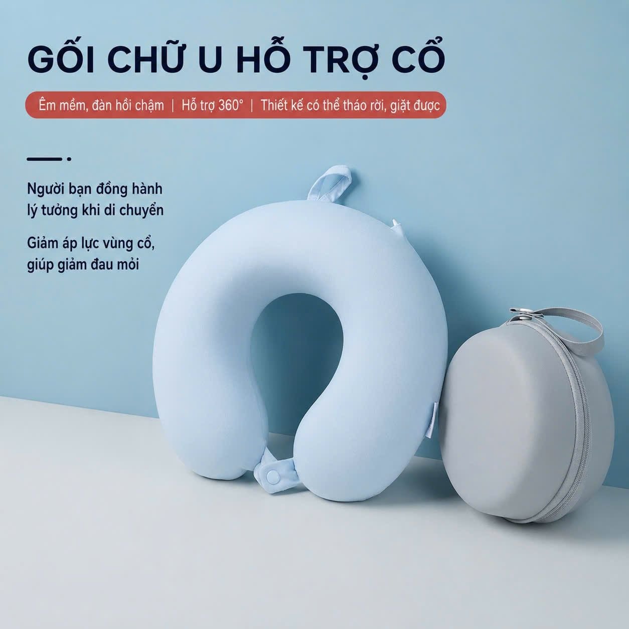 VERCHINI - Gối kê cổ chữ U cao su non