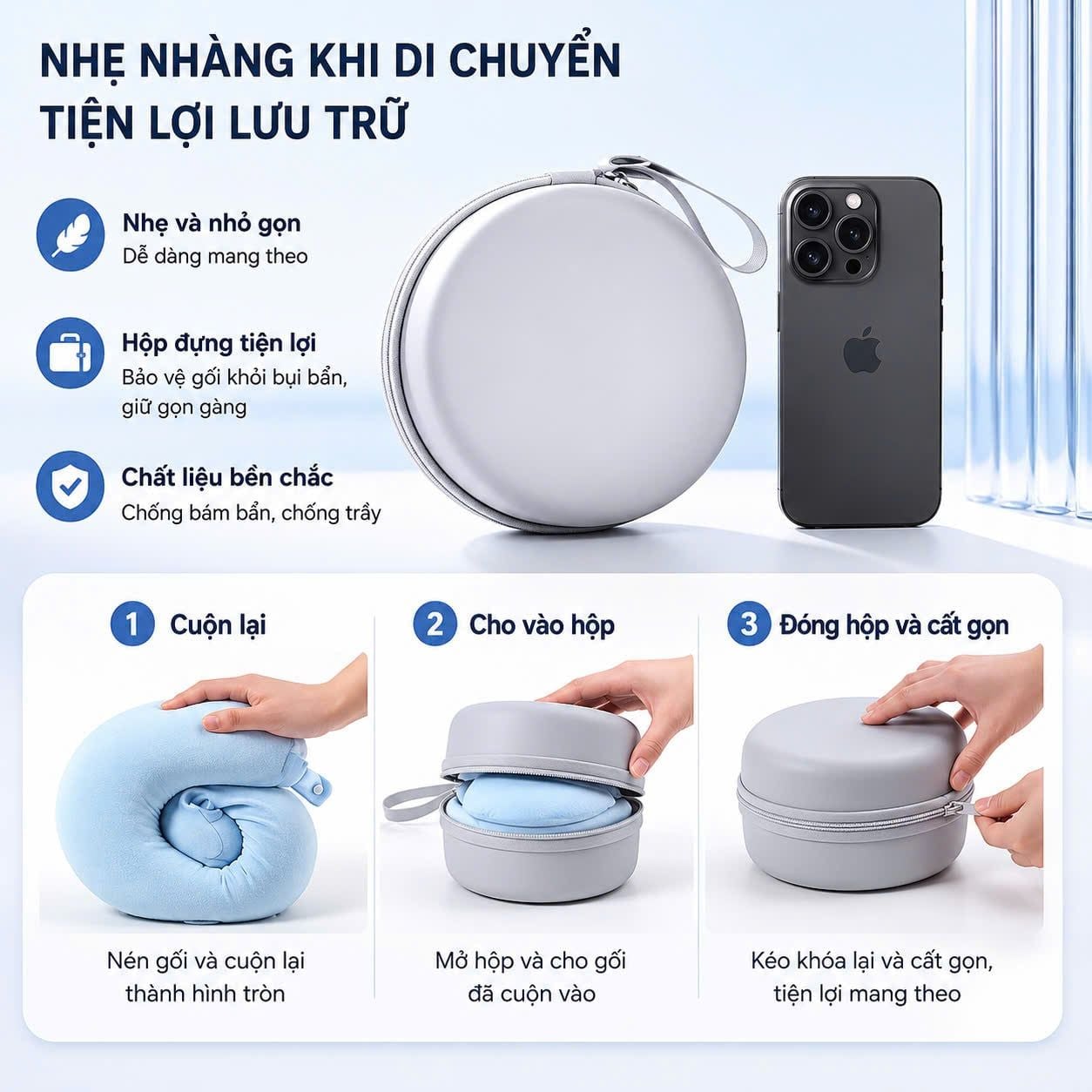 VERCHINI - Gối kê cổ chữ U cao su non