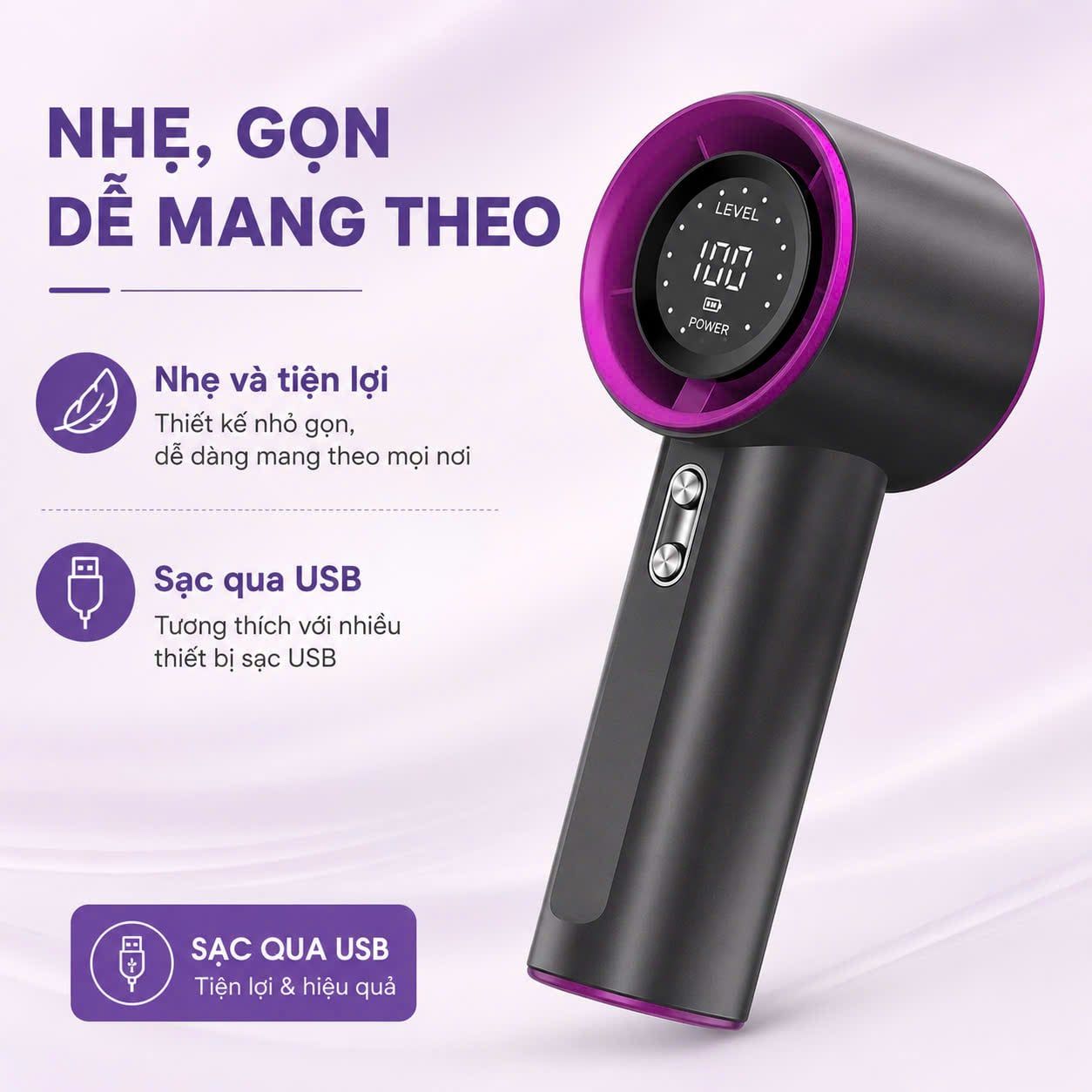 VERCHINI - Quạt Mini Cầm Tay SP0129
