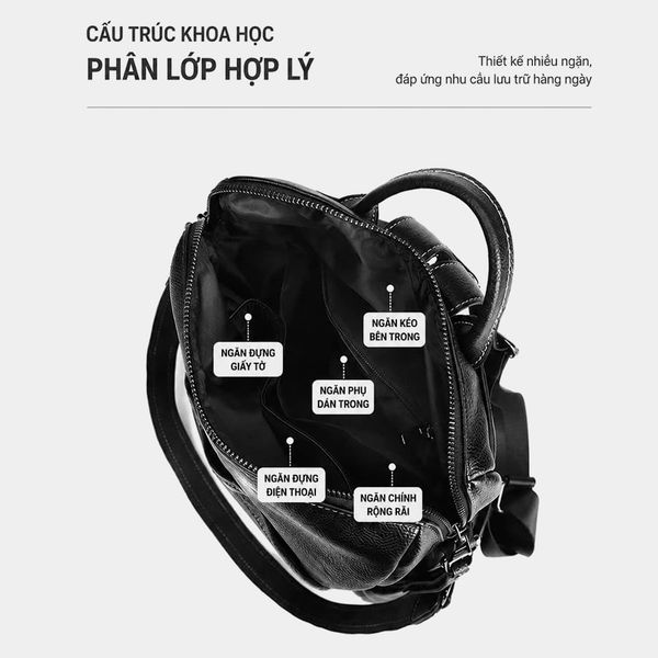 VERCHINI - Balo thời trang da bò BLN025