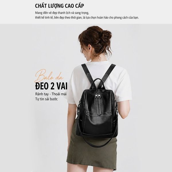 VERCHINI - Balo thời trang da bò BLN025