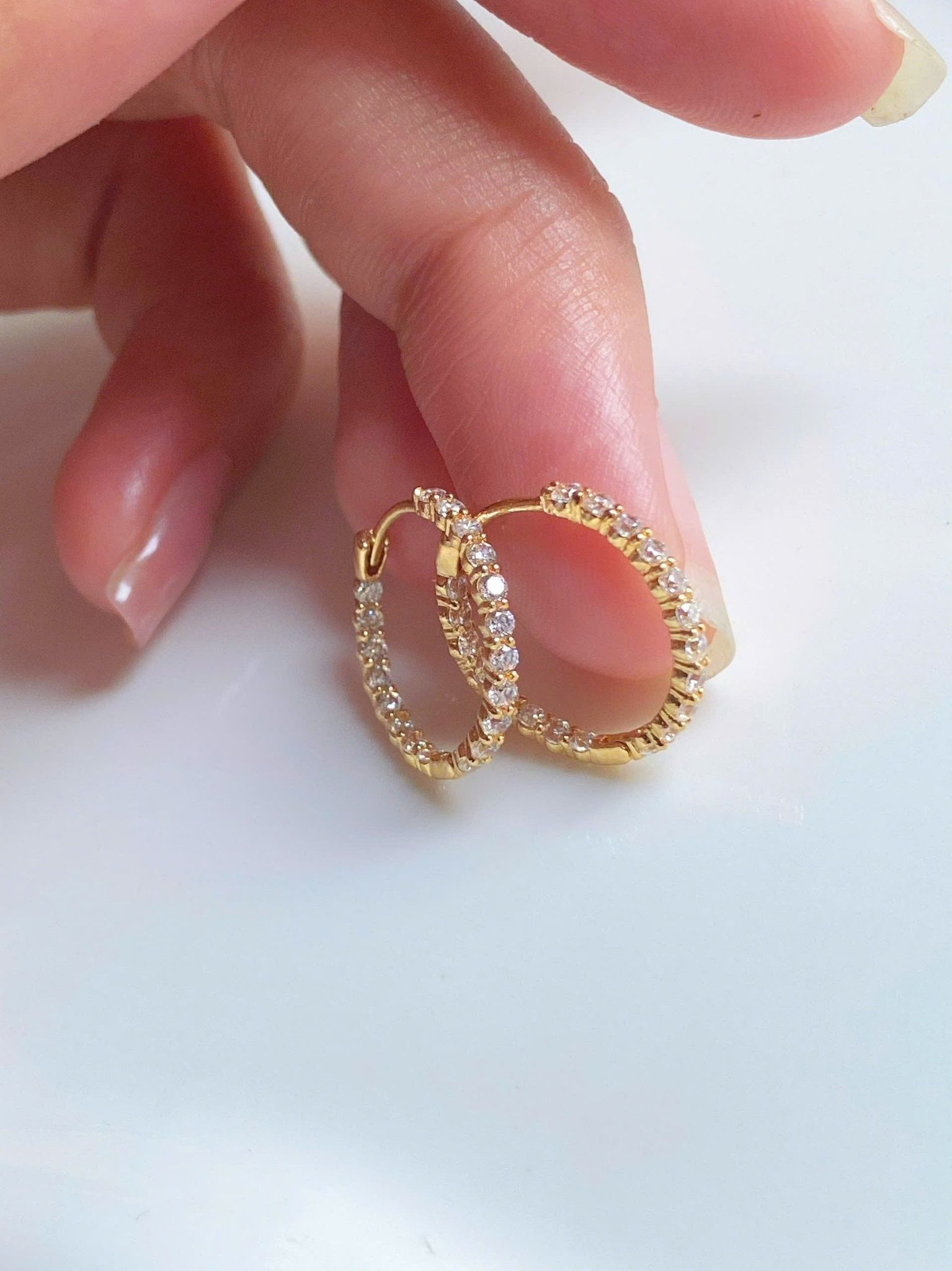  14K Inside-Out Stellar Hoops (L) 