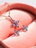  14K Marquise Ocean Flower Necklace 