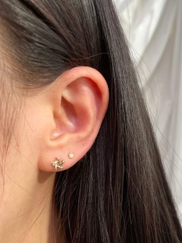  14K Star Outline Internal Flatback 