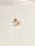  14K Emerald blossom piercing 