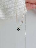  14K Black Clover Necklace 