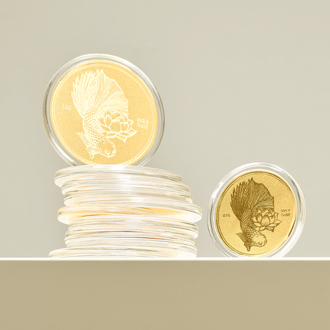  Cá Chép Vàng 24K 9999 (0.1g) – Tài Lộc & Thăng Tiến 
