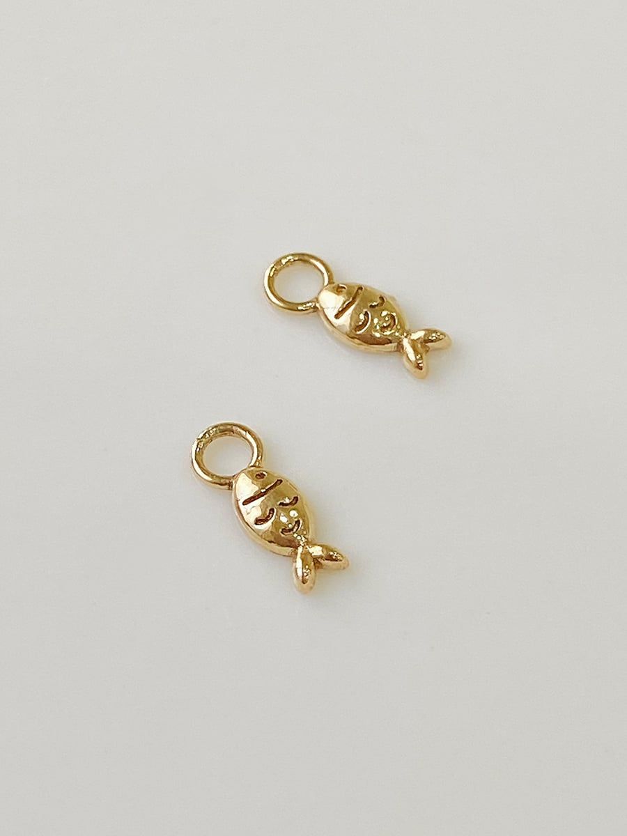  14K Tiny Fish Charm 