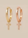  14K Cubic Cross Charm 