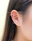  14K Simple pearl piercing (8 size) 