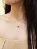  14K Crystal Heart Necklace 