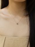  14K Crystal Heart Necklace - Emerald 