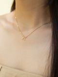  14K Dainty Ribbon Necklace 