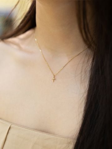  14K Lumiere Cross Necklace 