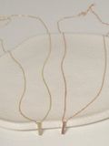  14K Minimalist Bar Pendant Necklace 