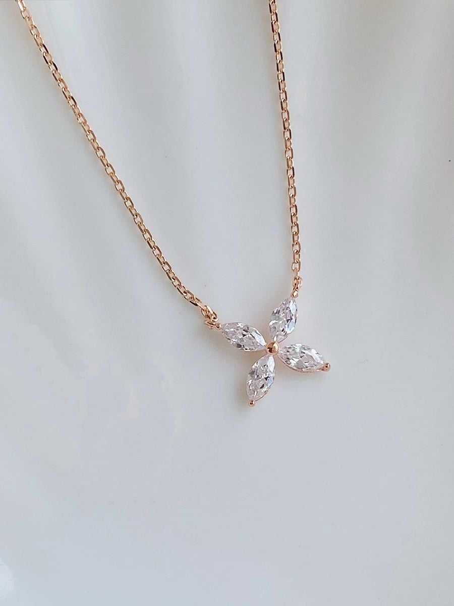  14K Bloom Petal Necklace 