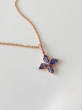  14K Marquise Ocean Flower Necklace 