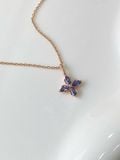  14K Marquise Ocean Flower Necklace 