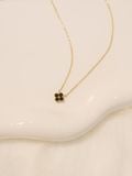  14K Black Clover Necklace 