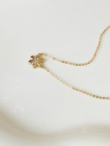  14K Petite Daisy Necklace 